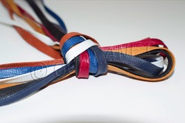 FLAT WAXED Sport Cotton Shoelaces Sneakers Casual Colored Shoe Laces Boo... - £6.33 GBP