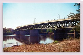 Coolidge Bridge Northampton Massachusetts  MA UNP Chrome Postcard F18 - £2.28 GBP