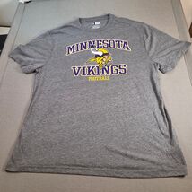 Minnesota Vikings NFL Team Apparel T-Shirt Gray Graphic Tee Men’s 2XL - $21.13 CAD