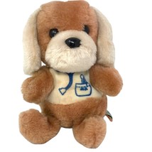 Dakin Dog MD Doctor Plush 1982 Vintage 6&quot; Nutshells Bottom Stuffed Animal toy - £12.40 GBP