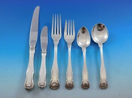 King by Kirk Stieff Sterling Silver Flatware Set Service 61 Pieces Shell Motif - £4,332.84 GBP