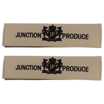 Brand New 2PCS Beige Leather Jp Junction Produce Vip Embroidery Car Seat Belt Co - £11.99 GBP