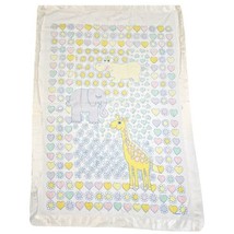 Vintage Riegel White Satin Trim Baby Blanket Giraffe Elephant Hearts LOOSE TRIM - £29.82 GBP