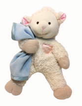 RARE Eden Tender Tones Lamb Blue Security Blanket Cream Stuffed Animal 1... - £159.07 GBP
