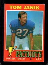 1971 Topps #82 Tom Janik Vgex Patriots *SBA9245 - £1.13 GBP