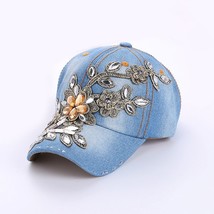  women diamond flower baseball cap snapback style lady hats hot sellinggorras wholesale thumb200
