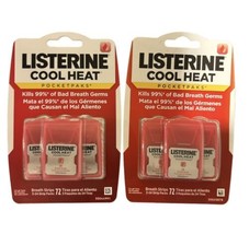 Listerine Pocket Paks Breath Strips Cool Heat Cinnamon 72 Strips Total Lot Of 2 - £63.30 GBP