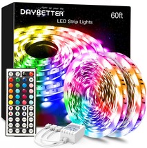 Daybetter Led Lights 60 Feet Of Color Changing Led Strip Lights With Remote - £25.15 GBP
