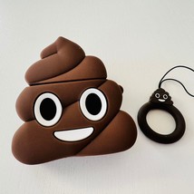 Apple AirPods 1 / 2 Case Pile of Poo Emoji Poop Poomoji Silicone Earphone Cover  - £11.21 GBP