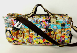 RARE New LeSportsac Tokidoki Pirata Pirate Luna Duffle Bag Qee Charm &amp; Cards NWT - £192.73 GBP