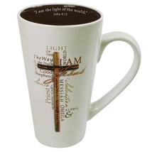 Christian Art Gifts Tall Stoneware Coffee/Tea Mug Light of The World Joh... - $9.89