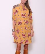 MSRP $148 Kindom Floral Tab-Sleeve Candice Tunic Dress Size XS NWOT - €15,36 EUR
