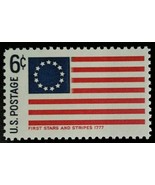 1968 6c First Stars &amp; Stripes, Historic Flag Scott 1350 Mint F/VF NH - $0.99