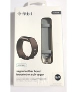 Fitbit Charge 5 Vegan Leather Small Gray Band Genuine OEM Replacement Ba... - $29.65
