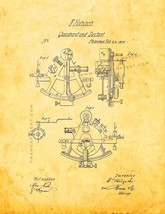 An item in the Art category: Quadrant And Sextant Patent Print - Golden Look