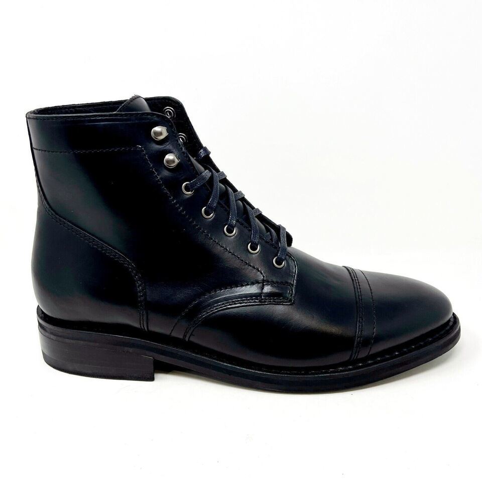 Thursday Boot Co Captain Black Leather Goodyear Welt Mens Dress Boot Shoes