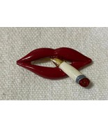 ⭕VTG, Art Deco, brooch, pin, enameled, hand painted, 4cm high, never used - $18.97 CAD