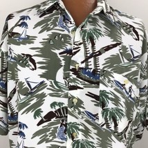Marquis Studio Aloha Hawaiian XL Shirt Fishing Net Diving Canoe Sailboat... - $26.24