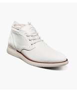 Stacy Adams Eastmont Plain Toe Elastic Lace Chukka Boot White 25748-100 - €120,10 EUR
