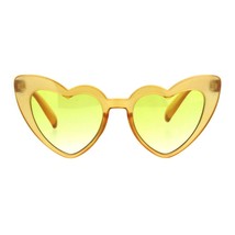 Girl&#39;s Heart-shape Cat Eye Sunglasses Cute Heart Frame Frost Colors UV400 - £8.61 GBP