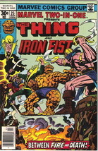 Marvel Two-In-One Comic Book #25 The Thing and Iron Fist Marvel 1977 FINE+ - £2.93 GBP