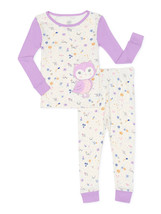 Wonder Nation Toddler Girls Sleep Set 2-Piece Pajamas Purple Owl Size 2T - £15.71 GBP