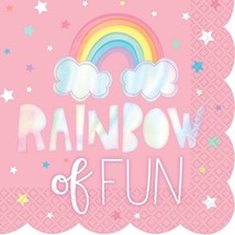 Magical Rainbow Iridescent Lunch Napkins Birthday Party Supplies 16 Count - $4.95