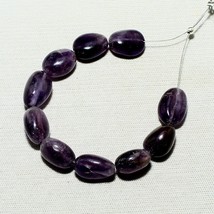 10pcs Natural Amethyst Nugget Beads Loose Gemstone Size 11x8mm To 12x8mm 43.95ct - £6.82 GBP