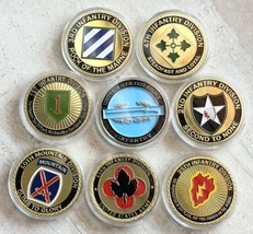 US Army Collector Coin Set  Infantry Division 1st 2 3rd 4th 10th Mountai... - $74.25