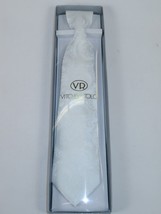 Men's Vito Rofolo From Italy Tie Hankie Gift Boxed 100% Silk VR-31 White Paisley image 4