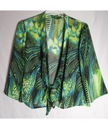 Chenault Tropical Multicolor Sheer Long Sleeve Women&#39;s 2pc.Top Size M - $20.79
