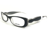 Miu Gafas Monturas VMU01C 5BM-1O1 Negro Claro Blanco Rectangular 51-16-135 - $139.47