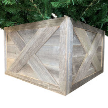 23&quot; Natural Weathered Gray Christmas Tree Collar - £148.93 GBP