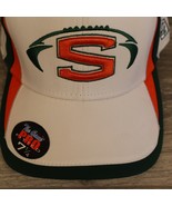 S Football Buffalo Bison The Game Pro Fitted 7 1/4 Hat Green Orange White - £21.28 GBP