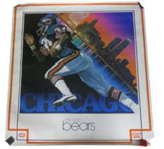 Vintage Chicago Bears Walter Payton Poster Wendy&#39;s Promo 25x23in 1981 - $548.17 MXN