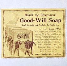 Grorge Marsh Good Will Soap 1897 Advertisement Victorian Procession ADBN1mmm - £15.68 GBP