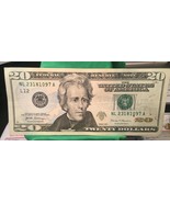 2017 Usa $20 Dollar Note Crisp With Ink Bleed Thru #Nl 23181097 A - $51.28