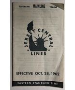 JERSEY CENTRAL LINES Suburban Mainline Railroad Timetable October 28 1962 - $20.79 CAD