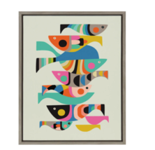 Sylvie Under the Sea by Rachel Lee of My Dream Wall Framed Abstract Canvas Wal - £55.78 GBP