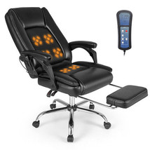 Massage Adjustable Executive Chair with Armrests and Retractable Footres... - $4,833.55 MXN