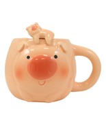 Pink Porky Pig Ceramic Coffee Cappuccino Cup Mug With Sleeping Piglet Sp... - $28.02 CAD