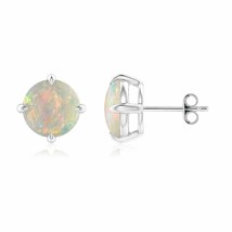 ANGARA Natural Opal Stud Fine Earrings in Sterling Silver (Size-8mm) - £301.09 GBP+