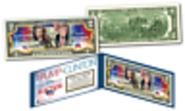 2016 President - Donald Trump Vs Hillary Clinton Combo U.S. Legal Tender $2 Bill - $13.98