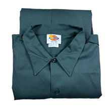 Vtg 90s NOS Dickies Mens Original Fit Long Sleeve Twill Work Shirt Made In USA - £16.25 GBP