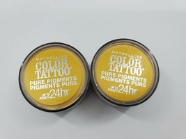 2X Maybelline Color Tattoo Pure Pigments 24 hr Eye Shadow # 25 Wild Gold... - £8.00 GBP
