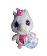 Aurora Yahoo &amp; Friends Plush Unicorn 6 Inch Stuffed Animal White Pink Bl... - £10.00 GBP