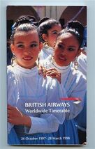 British Airways Worldwide Timetable October 1997 March 1998 Concorde - $37.62