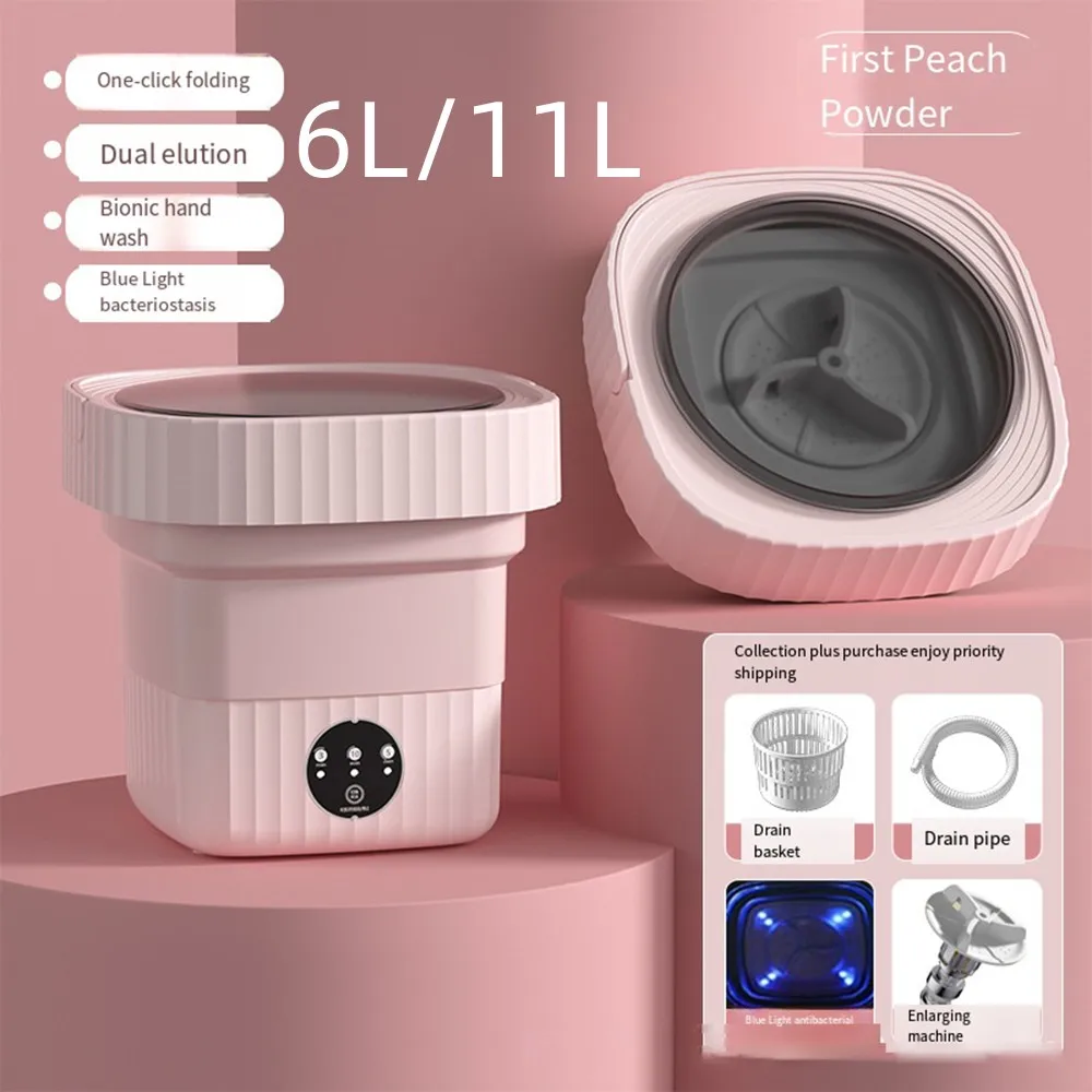 Ultrasonic Folding Portable Washing Machine 6L 11L Big Capacity with Spi... - $65.09+