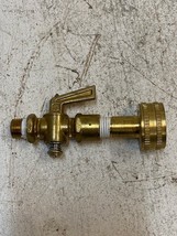 AB Ground Plug Valve 2-Way Brass Lever External Drain - MEASUREMENTS PIC... - $25.92 CAD
