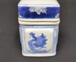 VINTAGE BLUE AND WHITE RECTANGLE POTTERY - $39.59